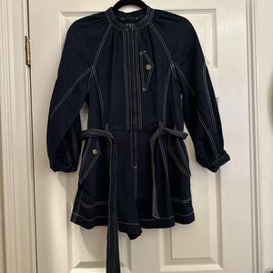 Ulla Johnson Navy Blue Romper